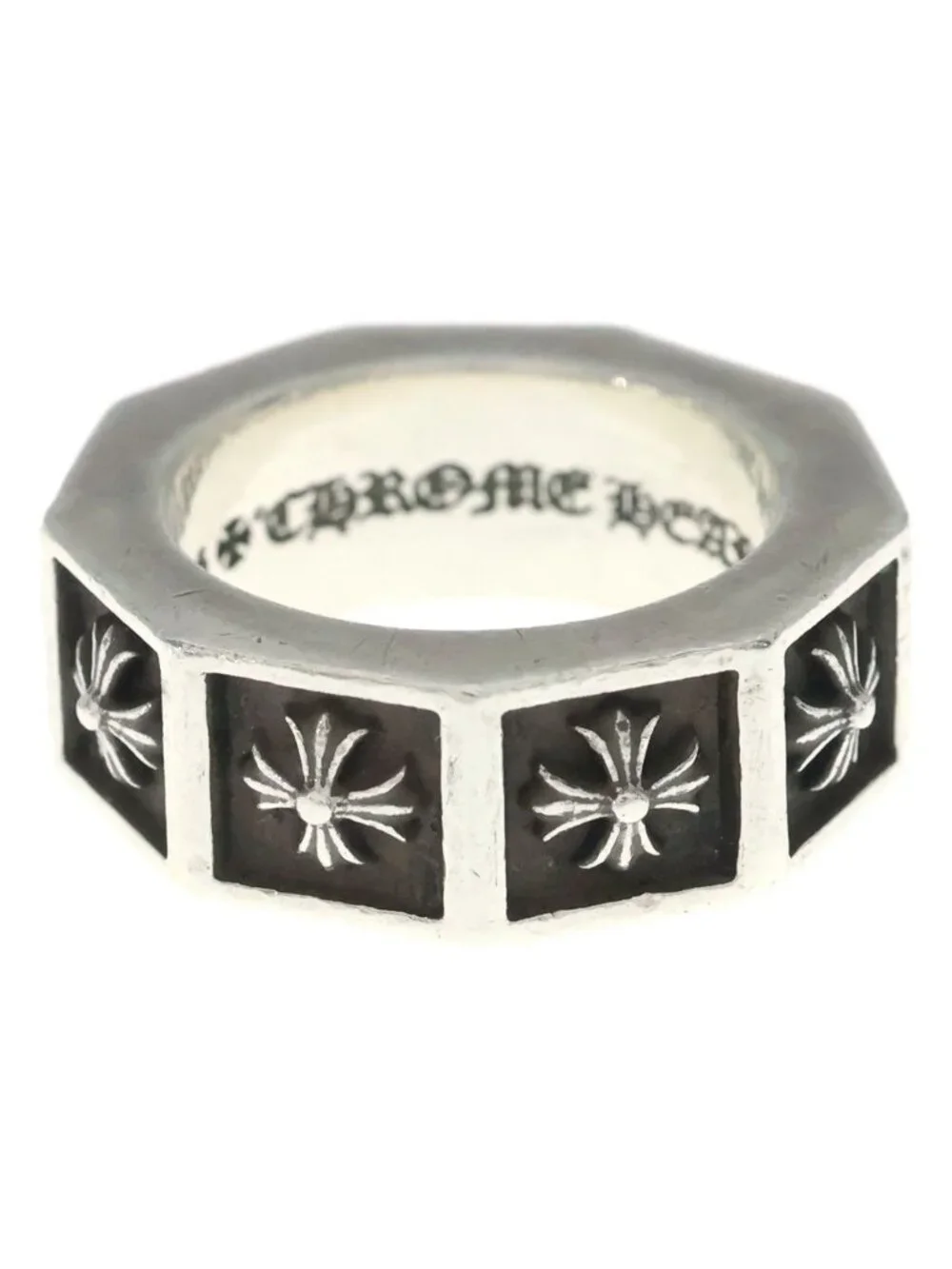 Chrome Hearts Alphabet Block CH Plus Ring Silver